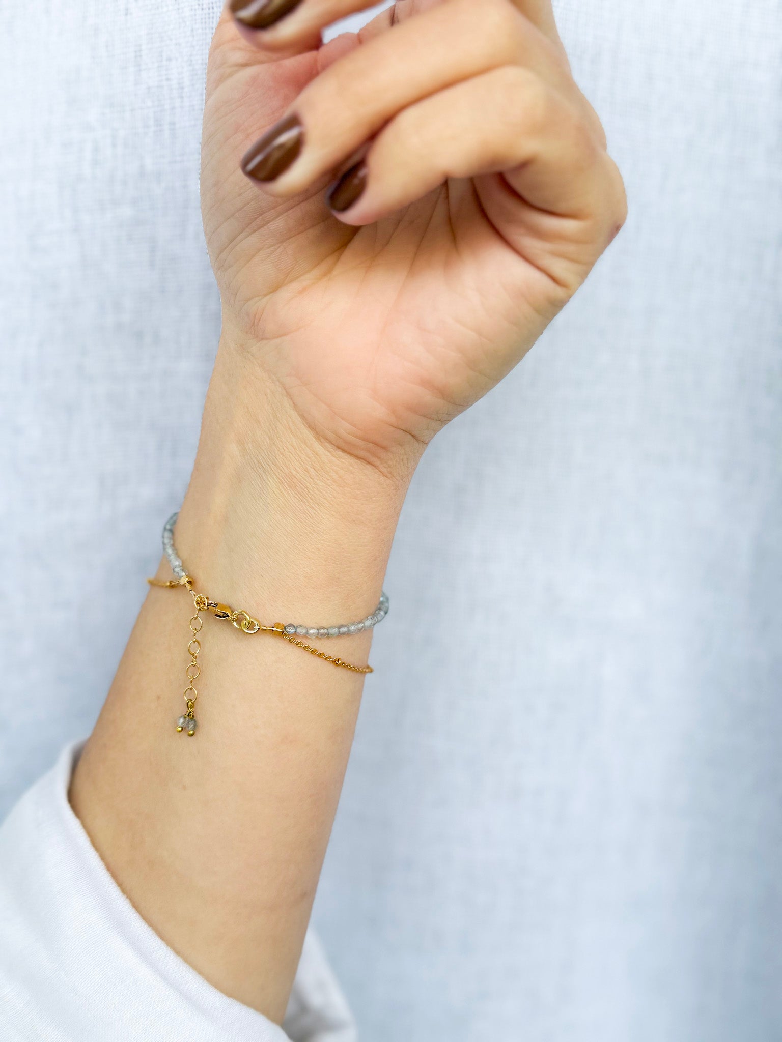 Mirage Bracelet  Brass & Quartz