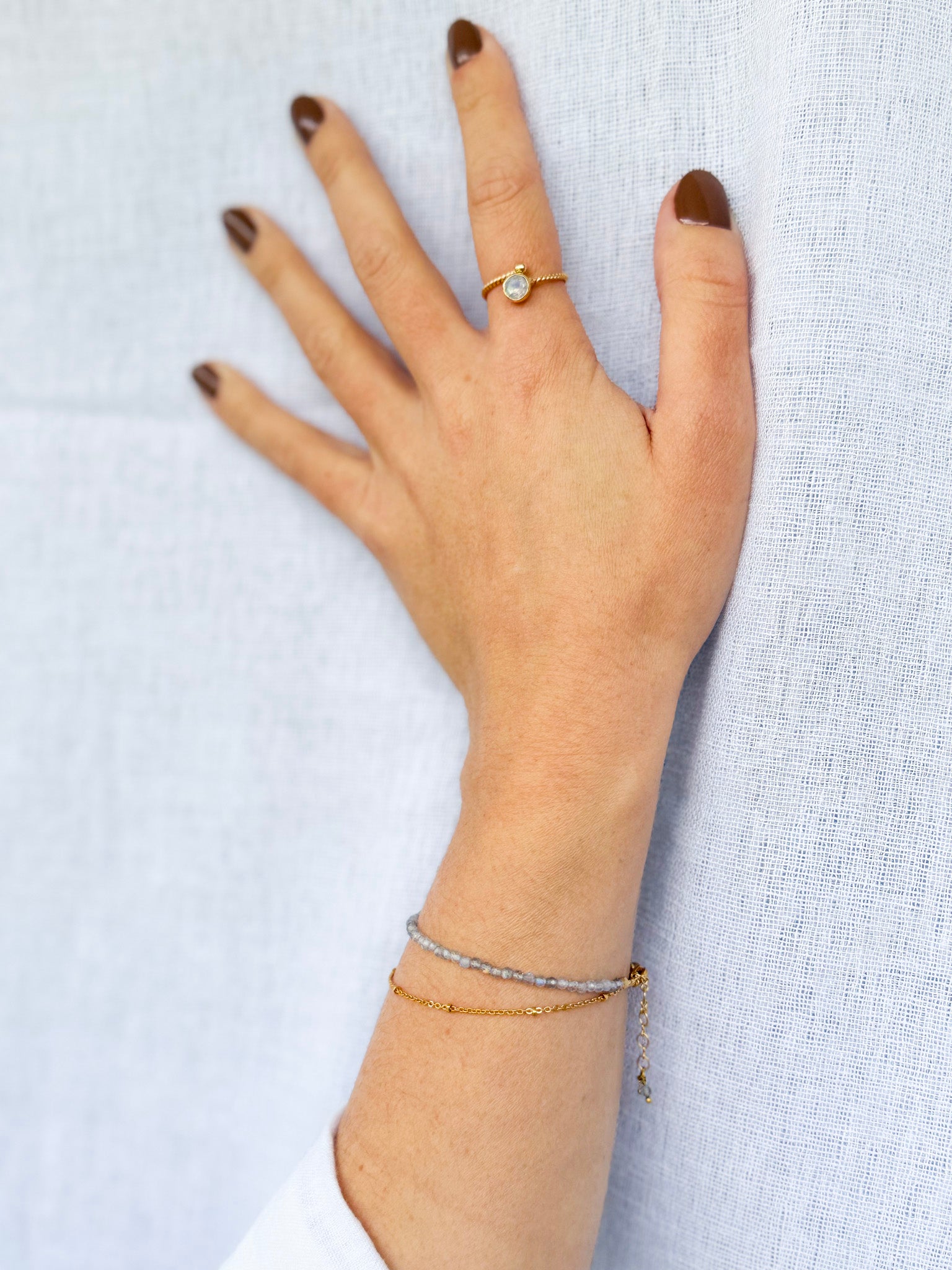 Mirage Bracelet  Brass & Quartz