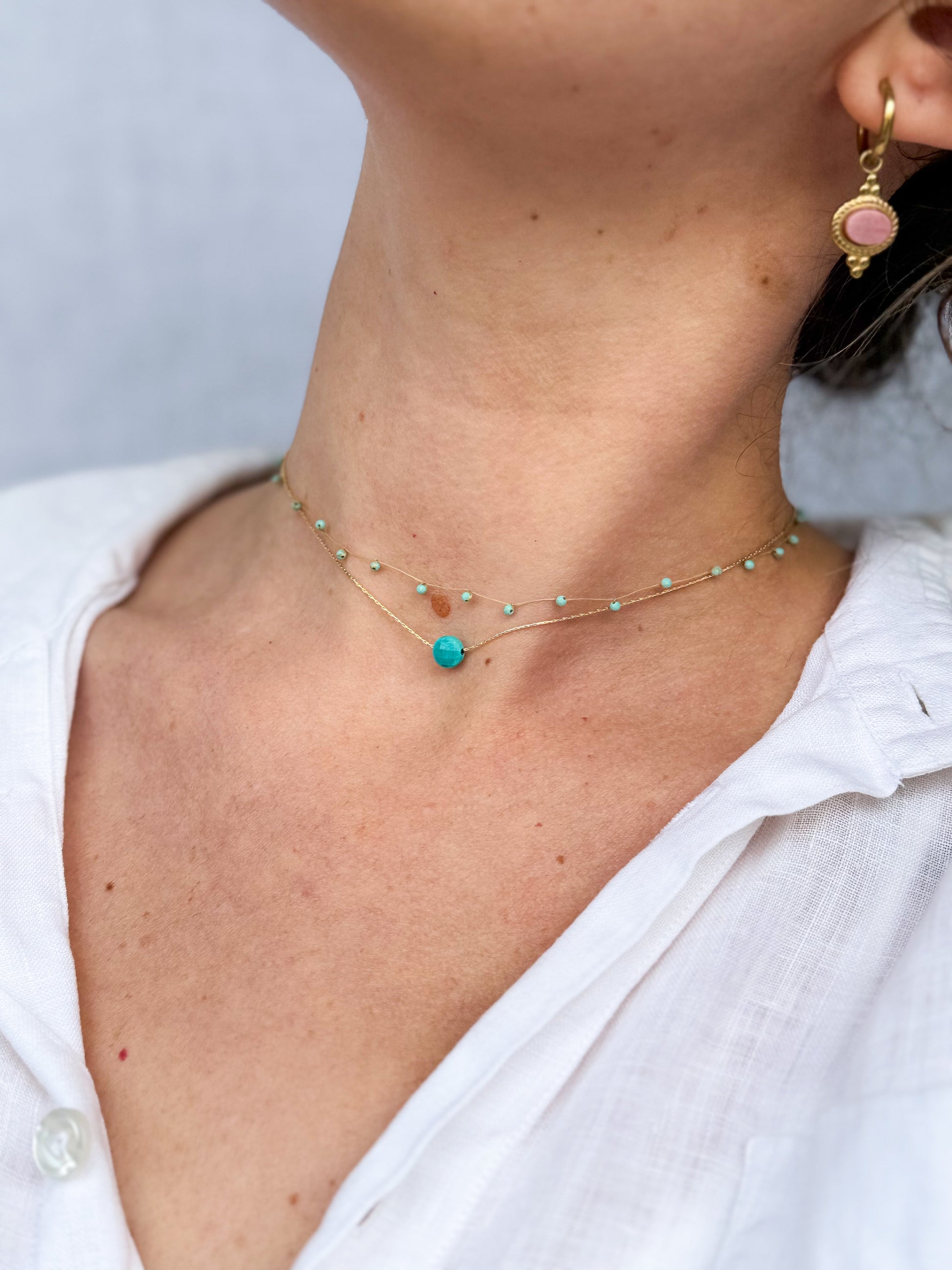 Fil d’Or  Turquoise Necklace