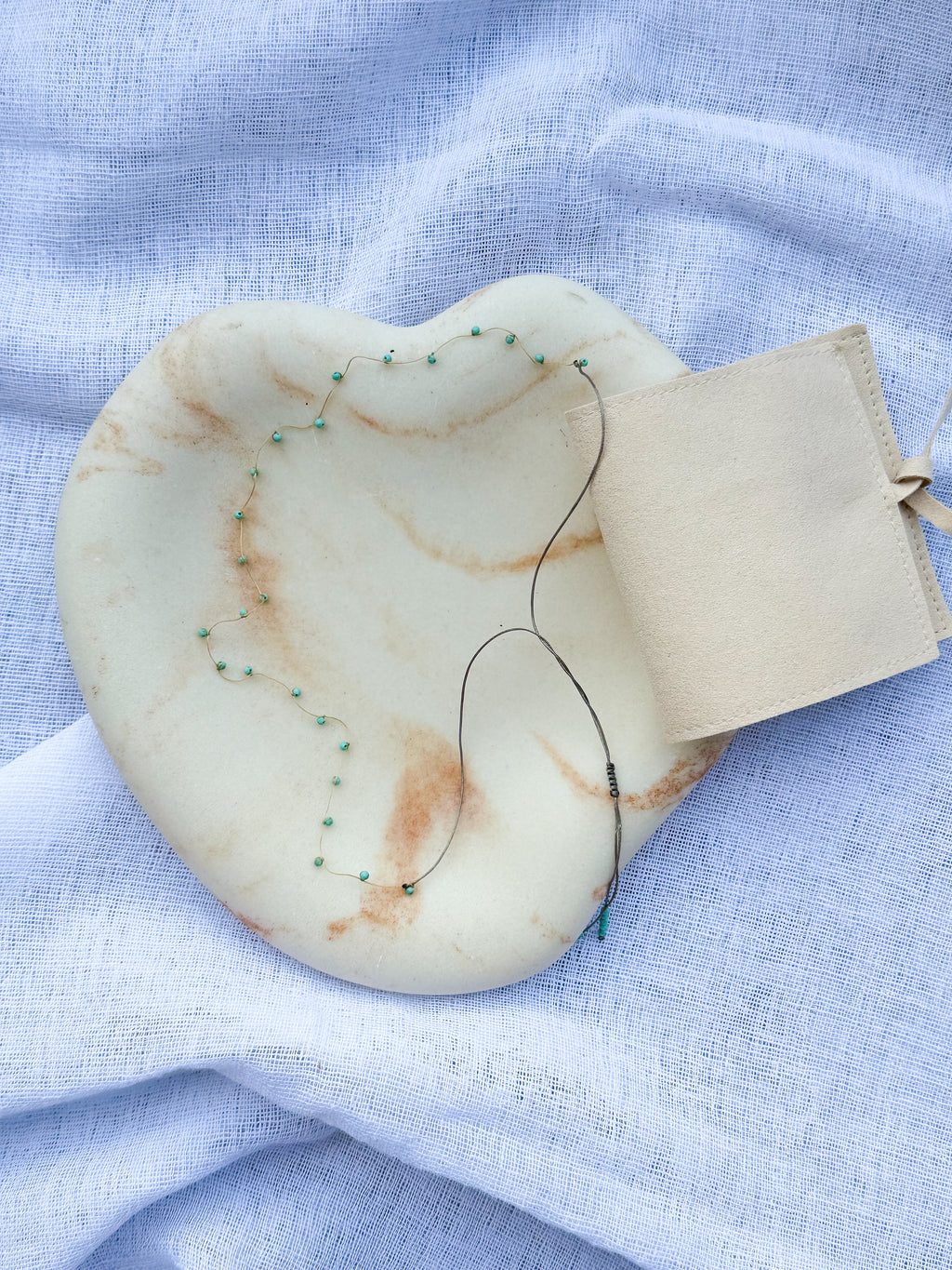 Kyara Silk Thread Japanese Miyuki and Turquoise Necklace